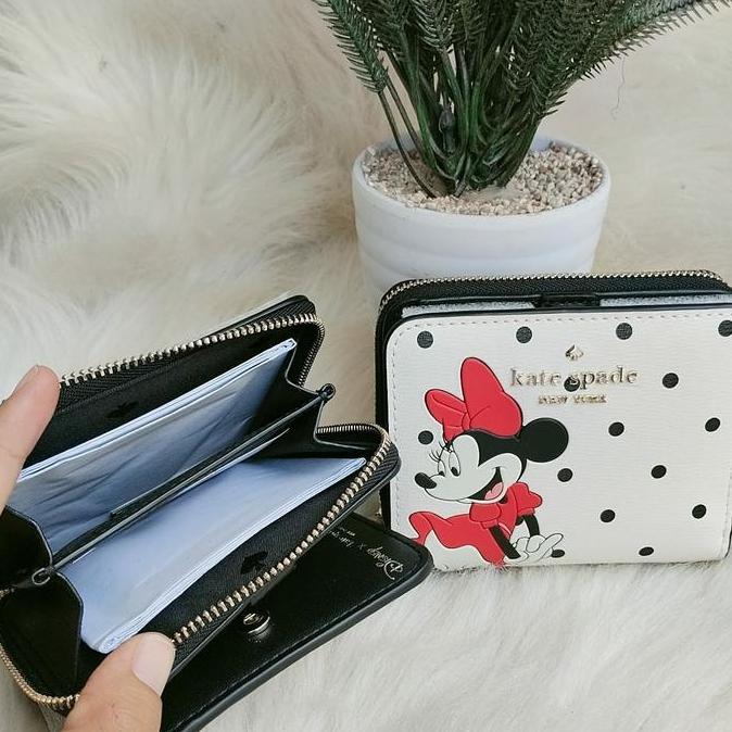 Kate spade other disney bifold wallet white dot multi