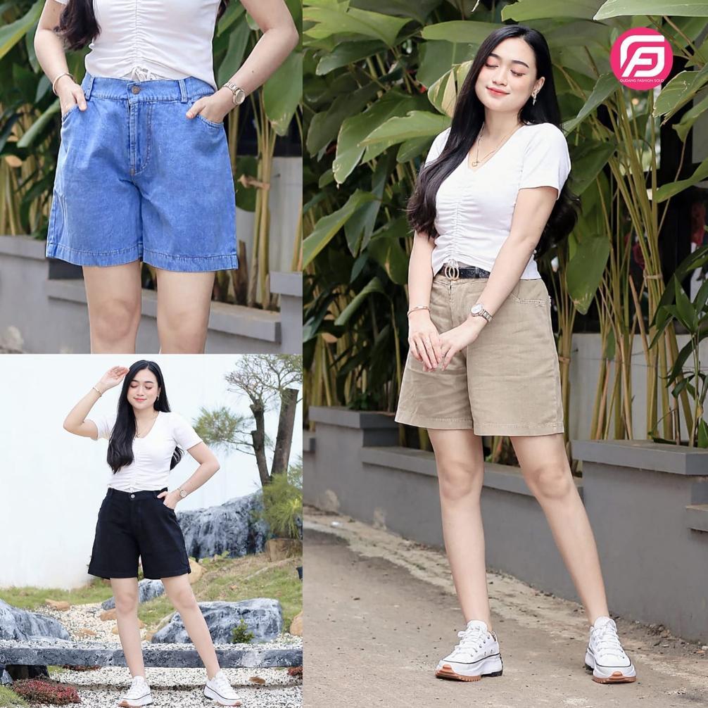 celana jeans pendek-celana pendek jeans wanita terbaru - hotpant jeans wanita kekinian-celana hotpan