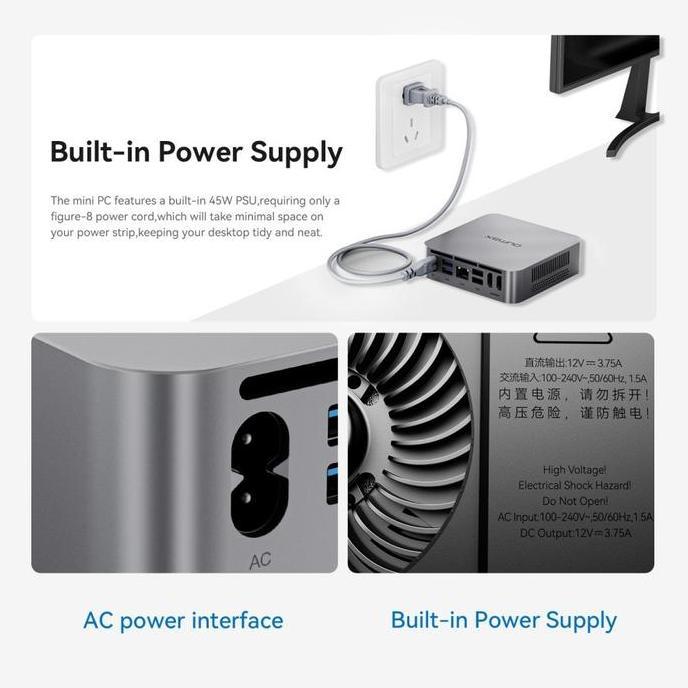 MiniPC OUMAX B1 Intel N95 Gen12 RAM 8GB/256GB SSD Dual HDMI WiFi Windows License