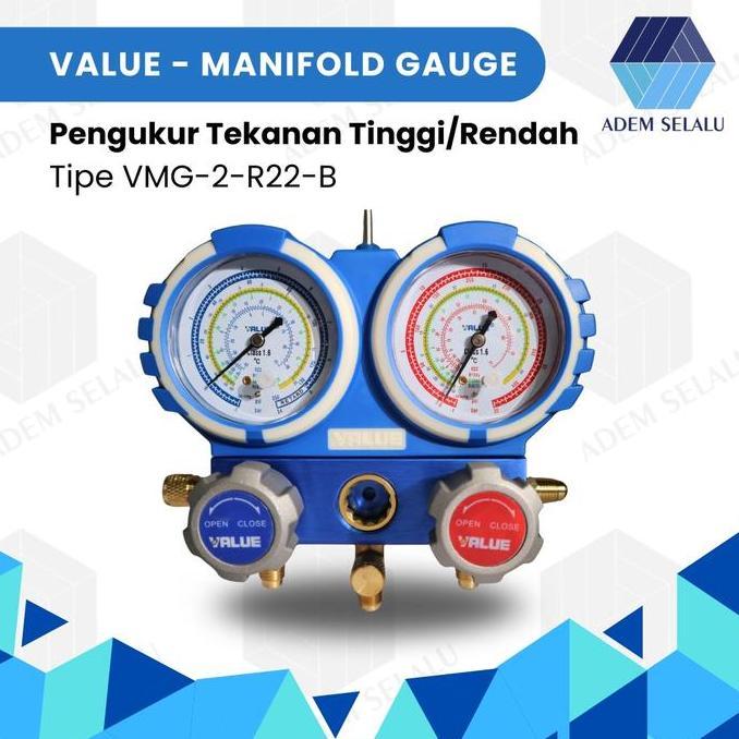 MANIFOLD SET R22 VALUE VMG-2-R22-B | TESTING MANIFOLD |ANALYZER AC ORIGINAL DAN TERPERCAYA
