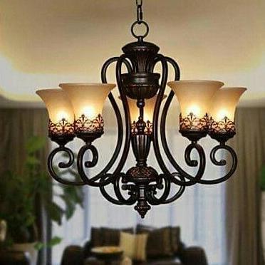 LAMPU HIAS GANTUNG KLASIK VINTAGE 305/5 BK