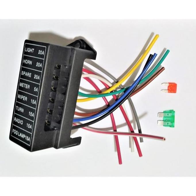 Box sekering Mobil 12v 24v universal  fuse box holder . rumah sekring 8 port box sekring universal A