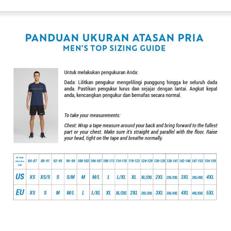 TERMURAH Decathlon OLAIAN Men Surf UV Top Petrole Blue - 8485998