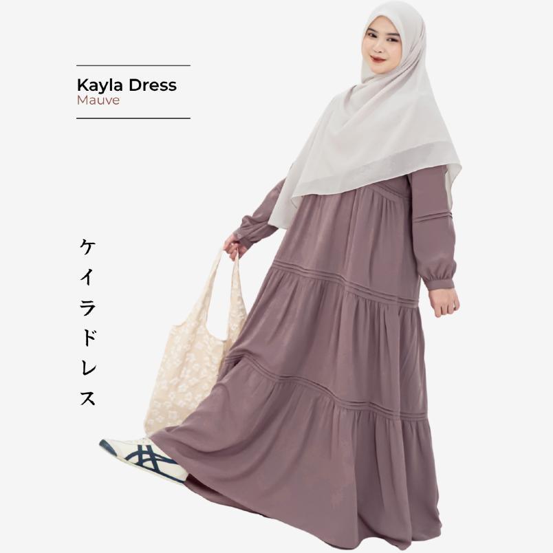 Mininos Kayla Dress Lipit | Gamis Daily Busui Remaja Muslimah Terbaru