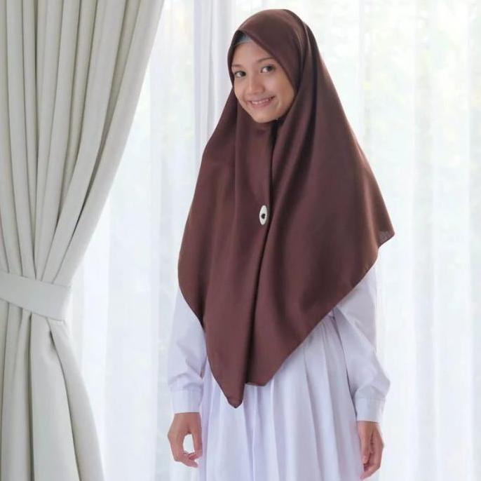 New- TERMURAH  KERUDUNG SEKOLAH PRAMUKA DAN PUTIH BAHAN COTTON POLINO PREMIUM AZARA JILBAB HIJAB SQU
