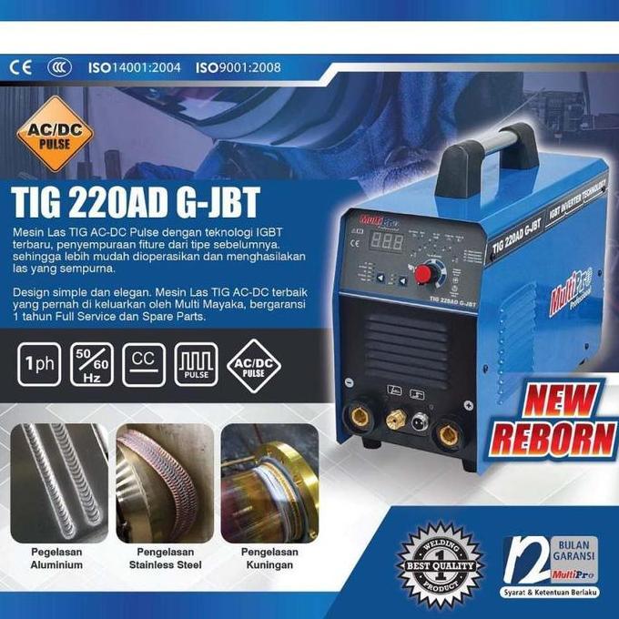 BEBAS ONGKIR - MULTIPRO TIG 220AD M-JB - Mesin Las AC DC Besi Stainless Alumunium