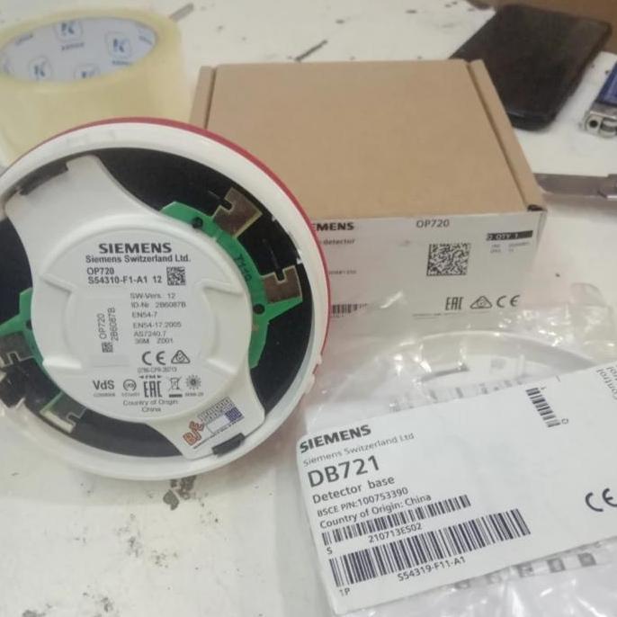 NEW SMOKE DETECTOR ASAP SIEMENS OP720 CARBERUS PRO + BASE DB721