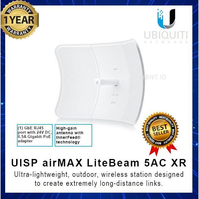 NEW Ubiquiti LBE 5AC XR UISP airMAX LiteBeam LBE-5AC-XR