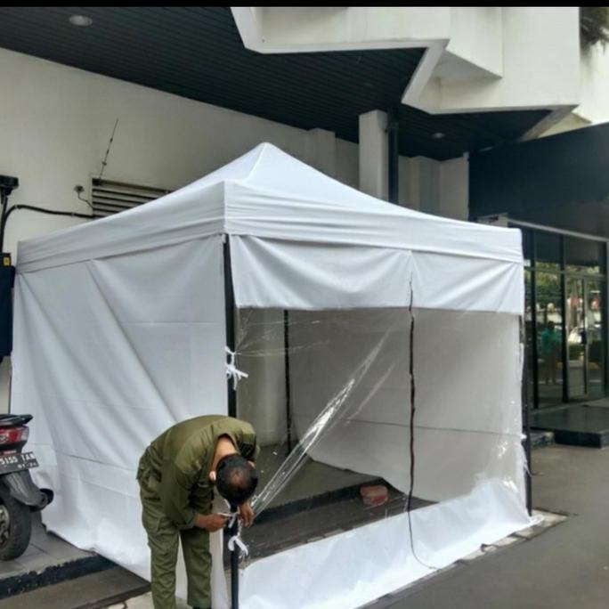 Terlaris Tenda Lipat 3X3 +Dinding Putih