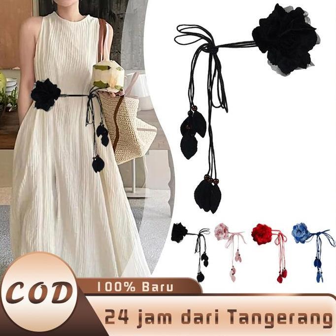 NUWAX Ikat Pinggang Kepang Rumbai Tali Belt Pinggang Ikat Pinggang Wanita Rantai