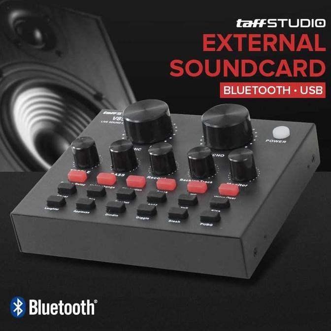 WODRUFT Soundcard Taff V8 S Bluetooth alat rekaman / live / karaoke streaming