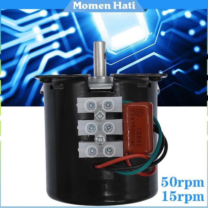 JOVANASHOPID 14w 220v Gear Motor / Synchronous Motor / Miniature Ac Low 15rpm 50rpm