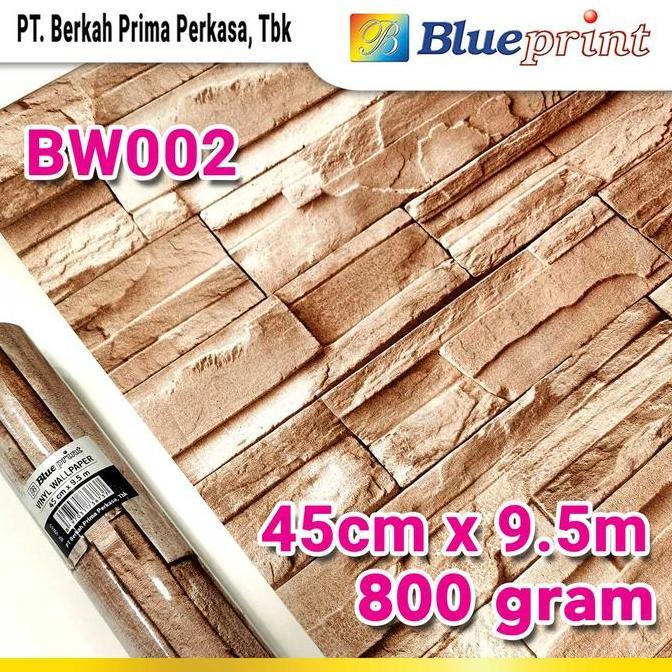 Lansunggaskirim- Wallpaper Sticker Vinyl Dinding Blueprint 45Cm X 9,5M Varian Bw002-011