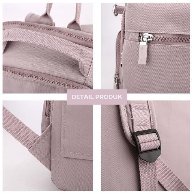 Promotoday- Tas Ransel Wanita Korean Style Backpack Anti Air Colorful Fox 0459