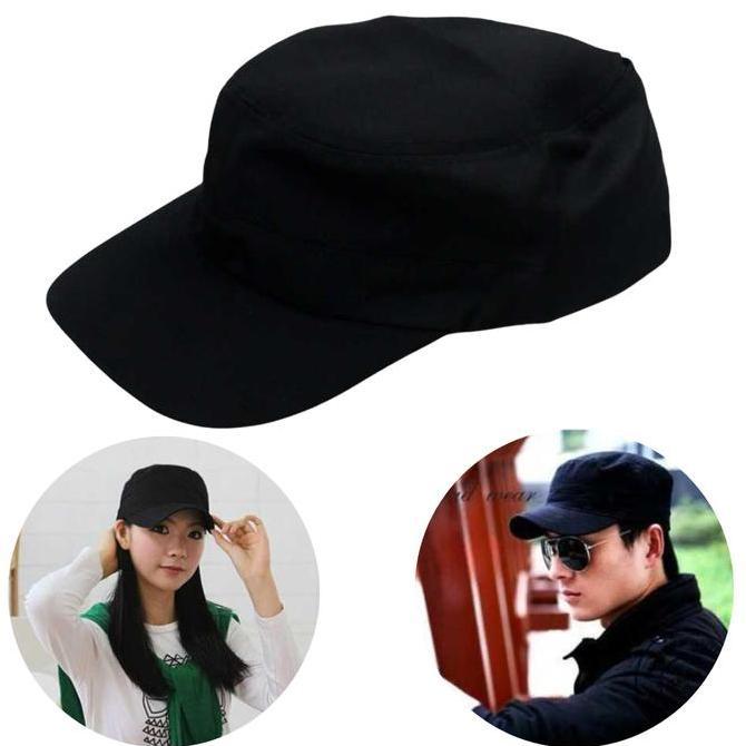 NUWAX Topi Komando Polos Pria Wanita Bahan Polyester