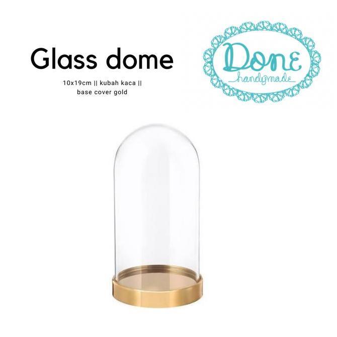 Lansunggaskirim- Large Glass Dome Kubah Kaca Besar Preserved Flower Enchanted Rose