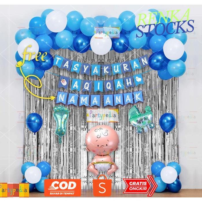 RENKASTOCKS PAKET DEKORASI AQIQAH ANAK LAKI-LAKI SALE