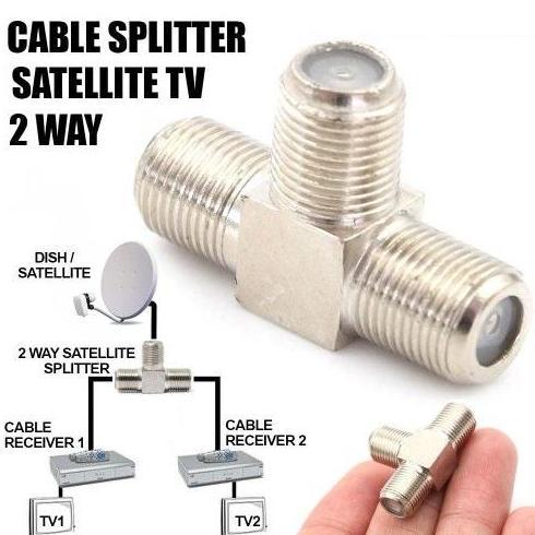 KONEKTOR JACK ANTENA T DRAT SPLITTER CONNECTOR BNC RG6 SAMBUNGAN KABEL CABANG TV