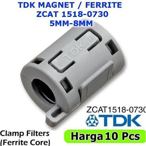10 PCS MAGNET TDK ZCAT 1518-0730 FERRITE 1518 0730 DIAMETER 5MM - 8MM BBM KABEL BUSI MOTOR MOBIL KOI