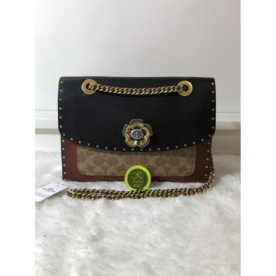 Coach Parker with Rivets and Snakeskin Detail