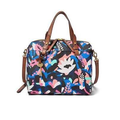 Fossil rachel satchel dark floral