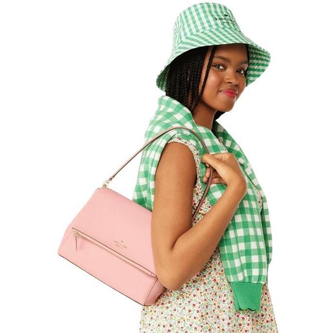 Tas Wanita Branded KS Leila Medium Flap Shoulder Bag - Rose