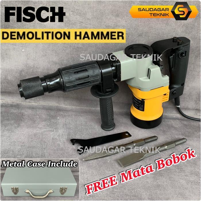 Mesin Bor Bobok Beton Tembok HEX 17 Fisch Jack Hammer Demolition Hammer Fisch HEX17