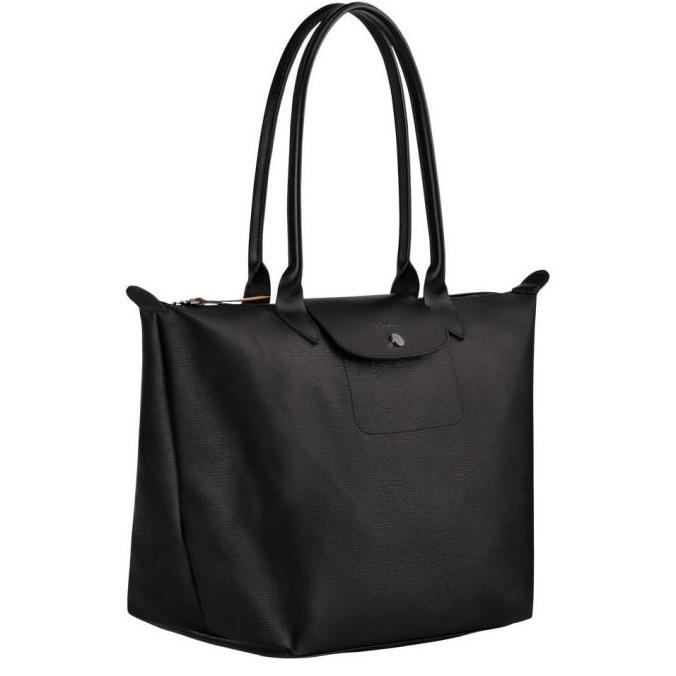 longchamp lepliage city tote bag Medium black