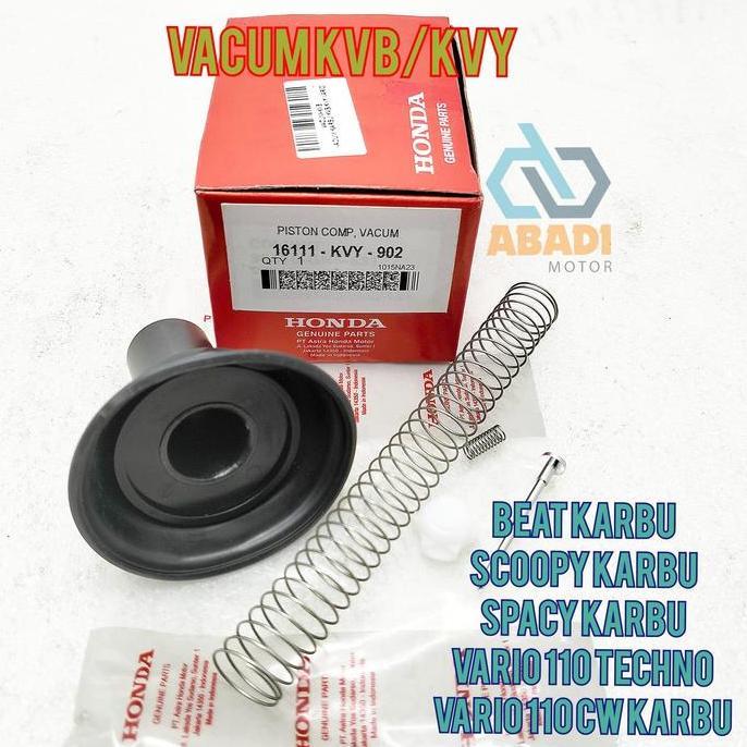 Vacum Karbu Ori Honda Kvb/Kvy Beat Karbu Spacy Scoopy Vario 110 Techno Carbu Karet Vakum Karburator 
