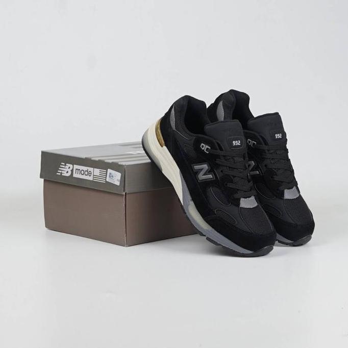 Sepatu NB 992Black Grey hitam