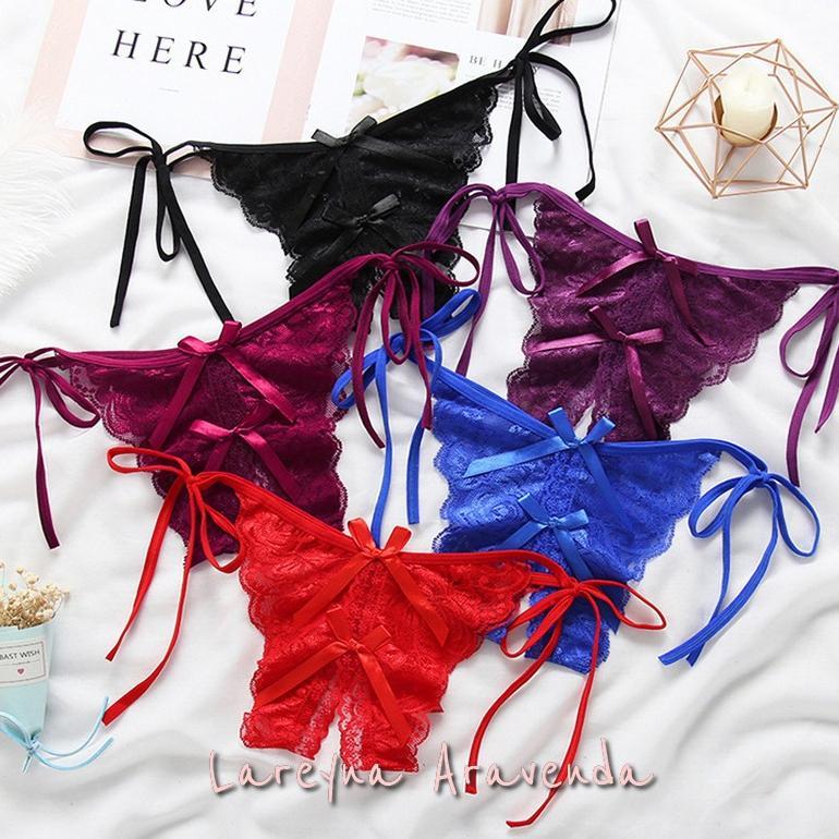 (COD) SEXY OPEN G STRING WANITA TALI CELANA DALAM TRANSPARAN THONG UKURAN BESAR CD020