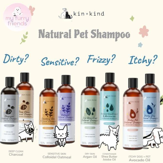 Kin+Kind Pet Natural Shampoo Premium cat dog anjing kucing KIN KIND