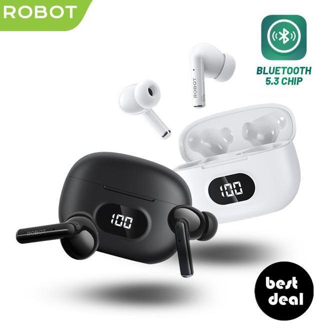 Robot Airbuds T70 Led Wireless Earphone Bluetooth Tws - New T50 T80