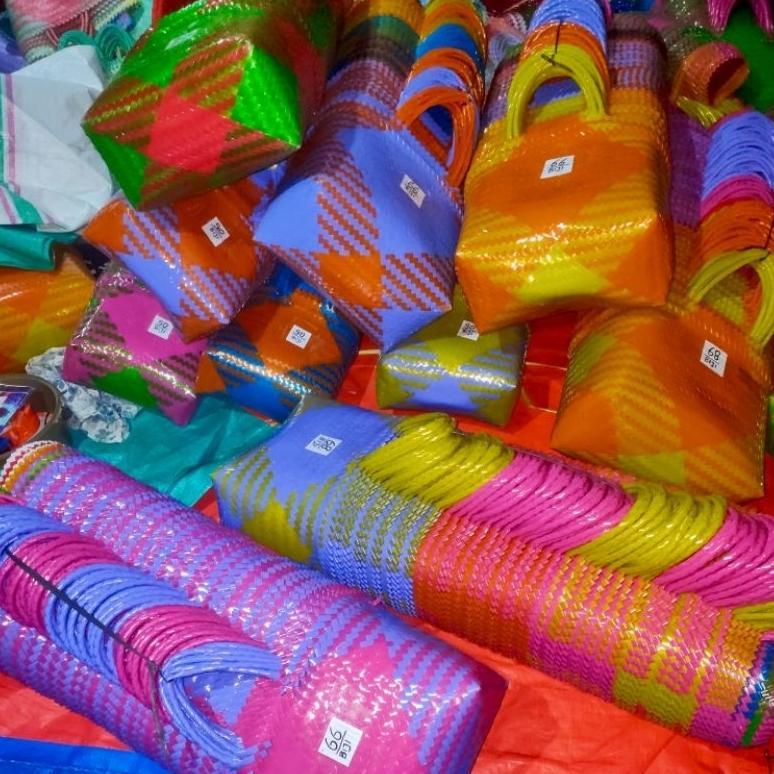 ORIGINAL` BEST SELLER Tas Anyaman Plastik Glossy/Keranjang Anyaman Glossy/Keranjang Hampers 2025