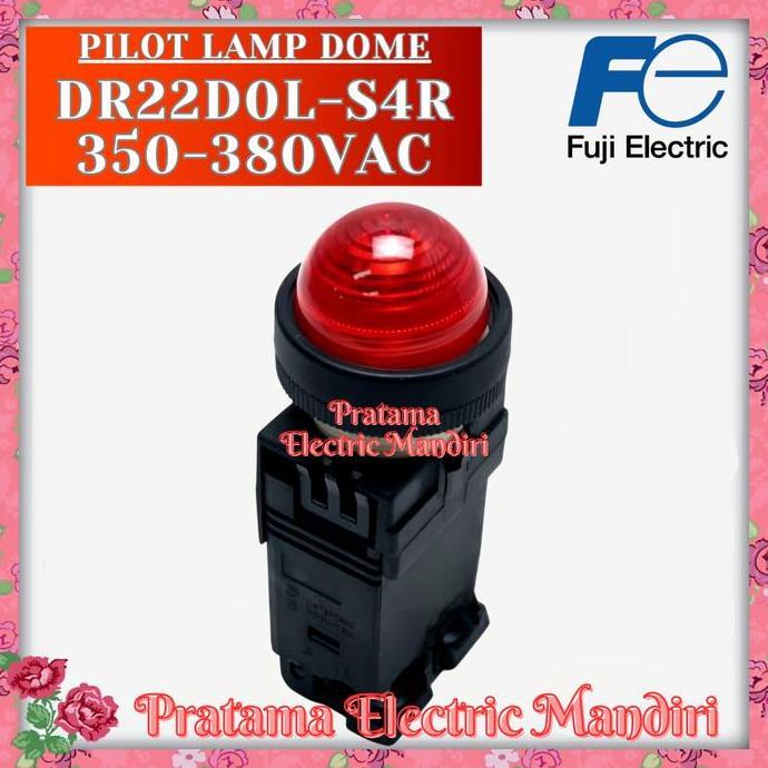 NEW FUJI ELECTRIC PILOT LAMP INDICATOR LAMP LAMPU INDIKATOR BULB 22MM DR22DOL-S4R DR22D0L-S4R 350VAC