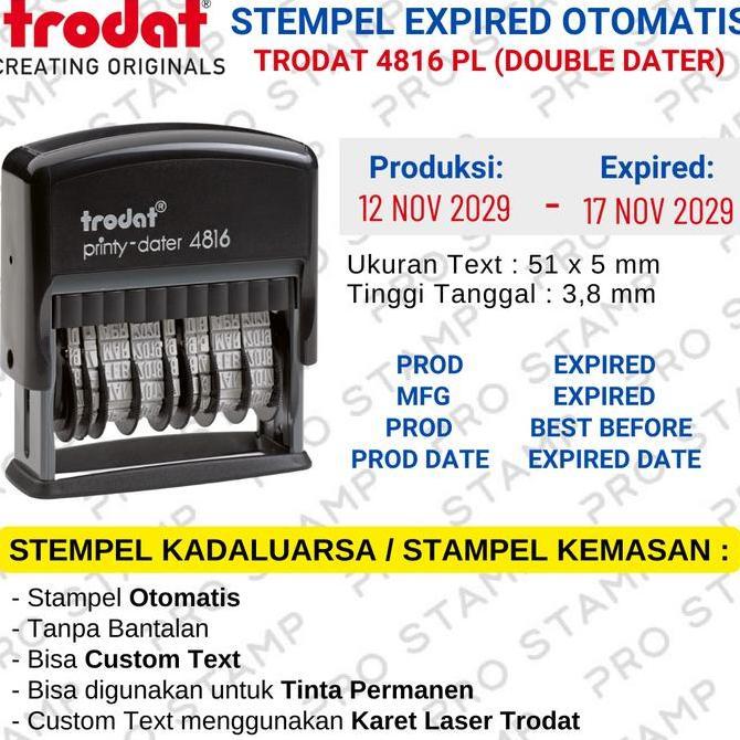 Stempel Expired Kemasan Otomatis TRODAT 4816 P/L (Double Dater)