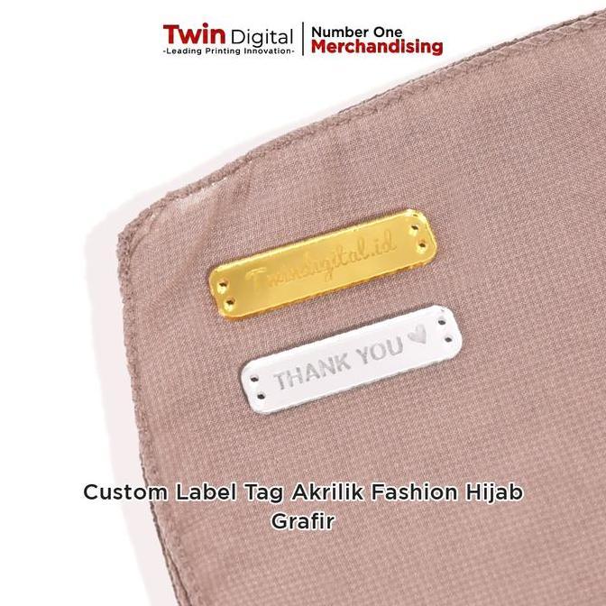 Awet Custom Label Tag Akrilik Fashion Hijab Grafir - Label Tag Hijab