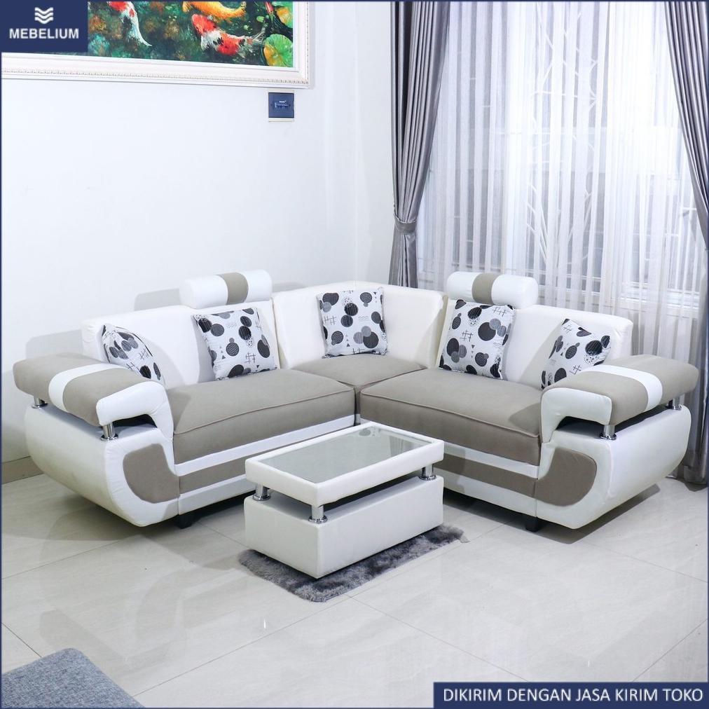 ORIGINAL` DISKON SUPER DEAL EXCLUSIVE Sofa Tamu L Klasik Full Set Minimalis | Sofa L Sudut Anti Air 