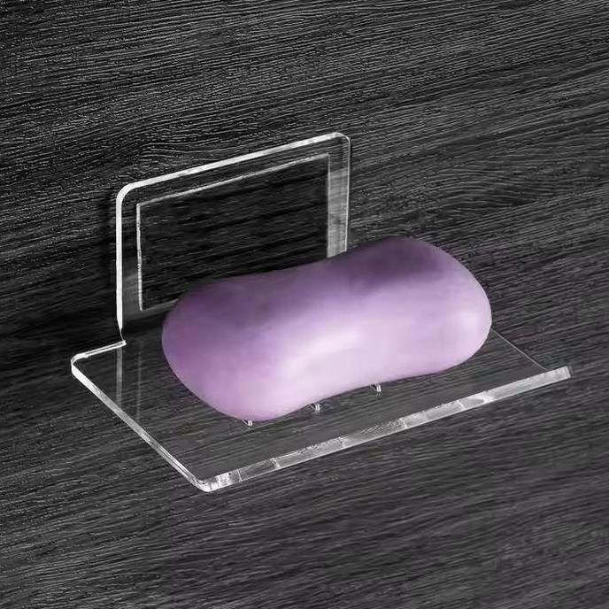 Acrylic Soap Dish Wall Mounted - Akrilik Holder Sabun Mandi - Tempat Sabun Kamar Mandi Tempel Tembok