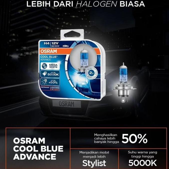 Bohlam Lampu Putih Innova Avanza Xenia Agya Ayla Calya Sigra OSRAM H4