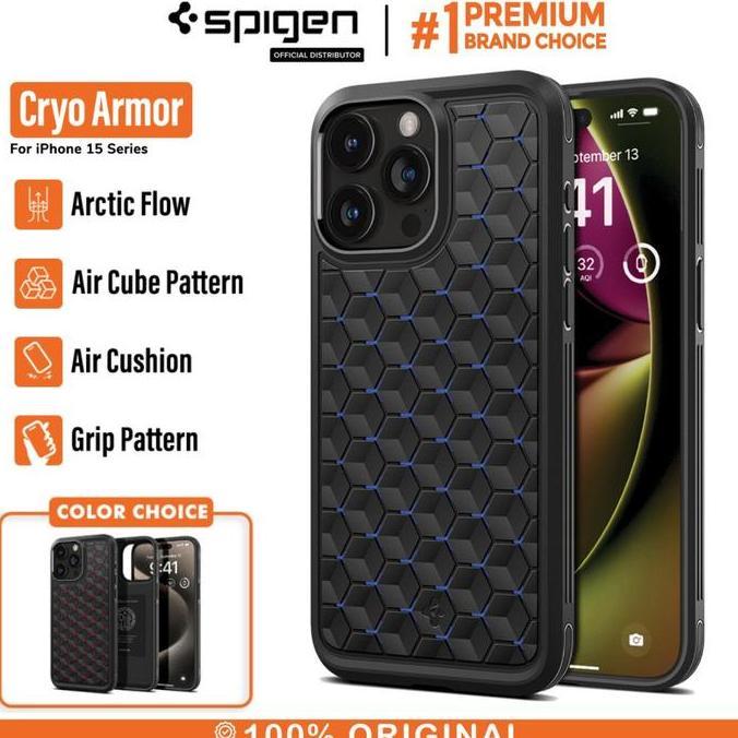 Case iPhone 15 Pro / Promax Spigen Cryo Armor Cooling Gaming Casing
