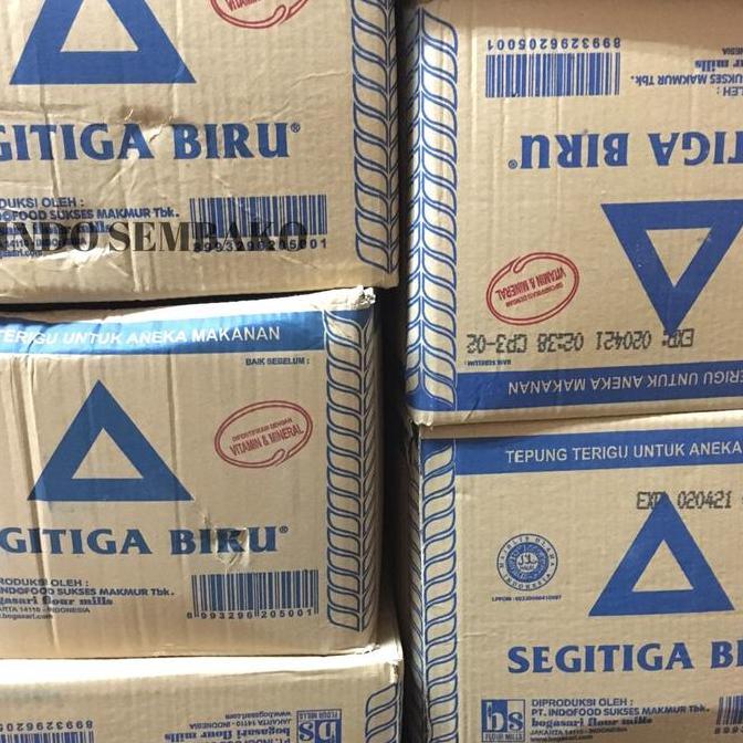 Tepung Terigu 1kg Segitiga Biru 12 BUNGKUS / Tepung Segitiga Biru Dus