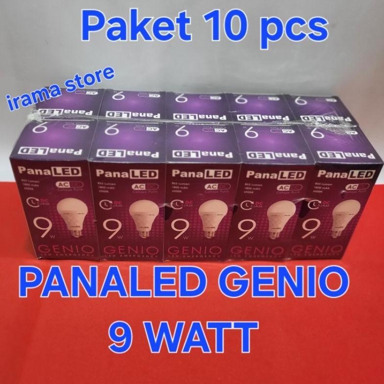 Lampu Emergency LED 9 Watt Panaled Genio /Lampu AC / DC Paket 10 PCS / 1 PAK