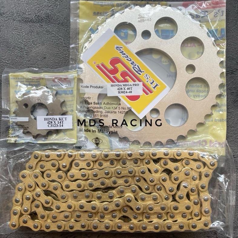 Gear Set Gir Set SSS ORIGINAL 428 Cbr old - Cbr150R - Sonic150 - Tiger - Megapro - Verza - GLPro - G