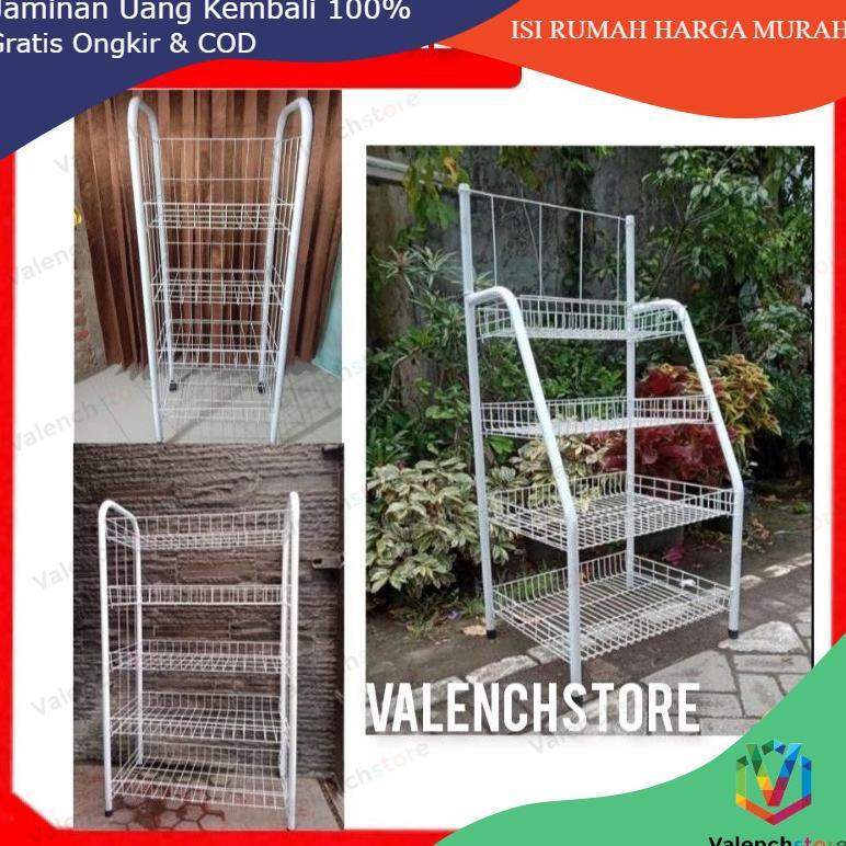 Rak chiki 4 Susun Serbaguna/Rak snack / rak serbaguna / rak dapur / Keranjang Roti /Keranjang Susun 