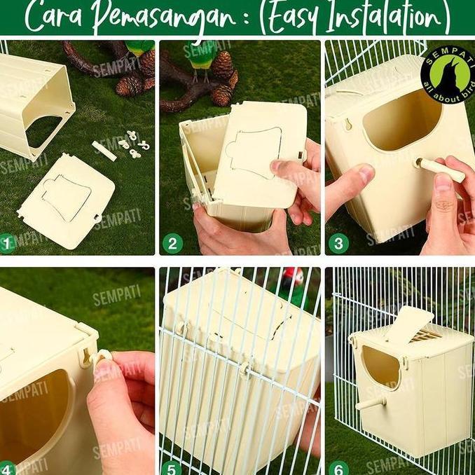 Ch Nest Box Kotak Sarang Burung Kenari Finch Emprit Blackthroat Glodok Kotak Plastik Rumah Sangkar K