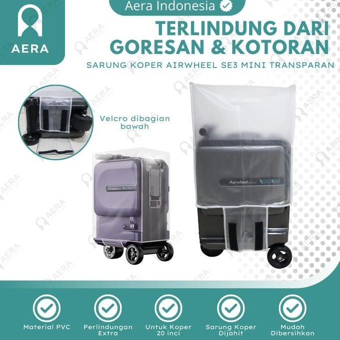 TERBARU - Sarung Cover Koper Airwheel Elektrik Transparan SE3 Mini