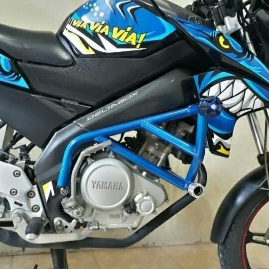 Tubular Crashbar New Vixion Old R Plus Jalu Agna Full Hitam Pelindung Body Original Dan Terpercaya