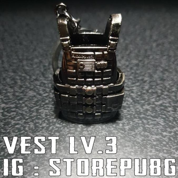 Gantungan Kunci PUBG - Keychain PUBG - Military Vest Lv.3
