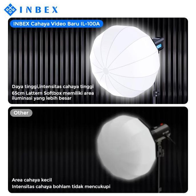 Populerstudioacc- Inbex Collapsible Lantern Softbox Paket Studio Lightstand Live Lampu